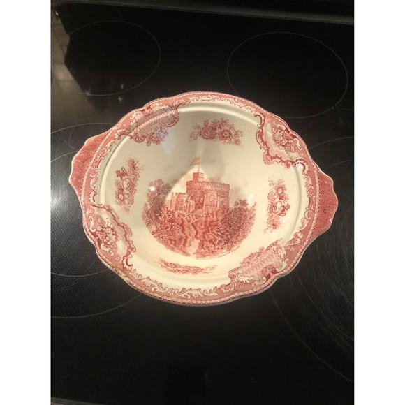 Vintage Johnson Brothers Old Britain Castles Round Serving Bowl - Pink - Picture 9 of 9